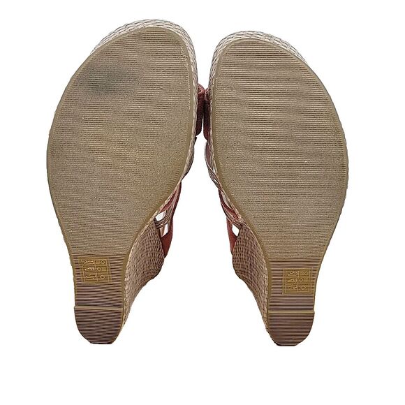 Call It Spring Womens Vegan Wedges Size 9 Pink Suede Platform - Picture 6 of 9